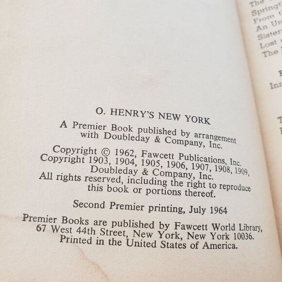 Vintage O. Henry's New York by J. Donald Adams GUC - Picture 6 of 10
